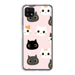 CaseCompany Katten: Samsung Galaxy A22 5G Transparant Hoesje