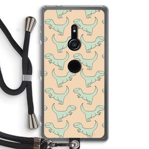 CaseCompany Dinos: Sony Xperia XZ2 Transparant Hoesje met koord