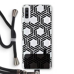 CaseCompany Geometrisch patroon: Samsung Galaxy A70 Transparant Hoesje met koord