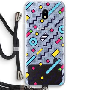 CaseCompany 8-bit N°8: Samsung Galaxy J3 (2017) Transparant Hoesje met koord