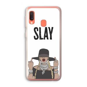 CaseCompany Slay All Day: Samsung Galaxy A20e Transparant Hoesje
