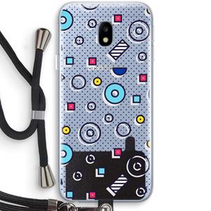 CaseCompany 8-bit N°9: Samsung Galaxy J3 (2017) Transparant Hoesje met koord