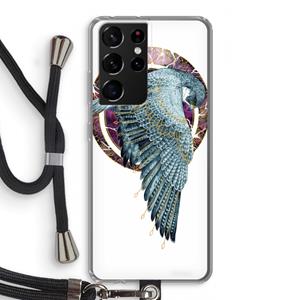 CaseCompany Golden Falcon: Samsung Galaxy S21 Ultra Transparant Hoesje met koord