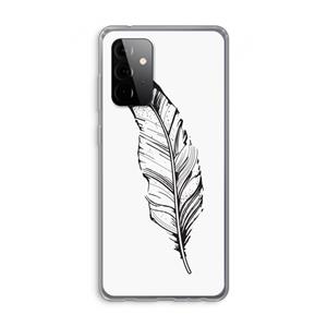 CaseCompany Pluim: Samsung Galaxy A72 Transparant Hoesje