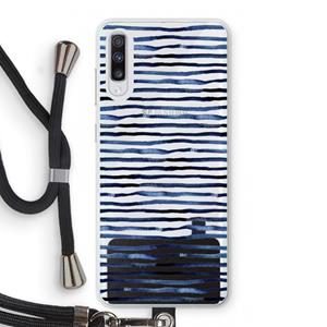 CaseCompany Verrassende lijnen: Samsung Galaxy A70 Transparant Hoesje met koord