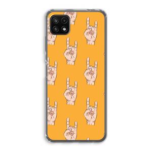 CaseCompany Rock: Samsung Galaxy A22 5G Transparant Hoesje
