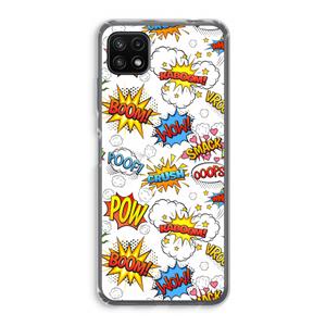 CaseCompany Pow Smack: Samsung Galaxy A22 5G Transparant Hoesje