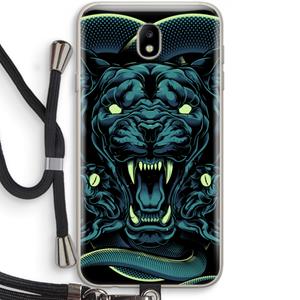 CaseCompany Cougar and Vipers: Samsung Galaxy J7 (2017) Transparant Hoesje met koord