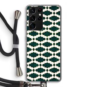 CaseCompany Moroccan tiles: Samsung Galaxy S21 Ultra Transparant Hoesje met koord