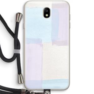 CaseCompany Square pastel: Samsung Galaxy J7 (2017) Transparant Hoesje met koord