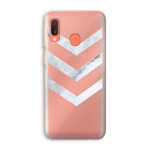 CaseCompany Marmeren pijlen: Samsung Galaxy A20e Transparant Hoesje