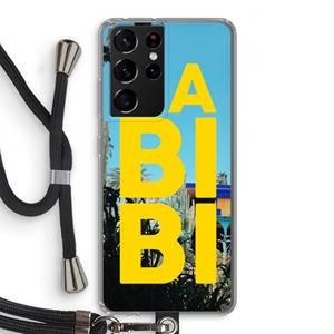 CaseCompany Habibi Majorelle : Samsung Galaxy S21 Ultra Transparant Hoesje met koord