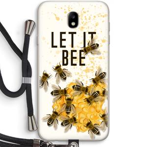 CaseCompany Let it bee: Samsung Galaxy J7 (2017) Transparant Hoesje met koord