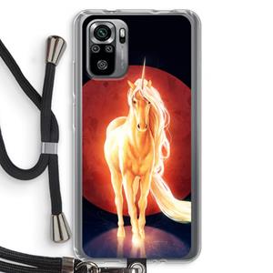 CaseCompany Last Unicorn: Xiaomi Redmi Note 10S Transparant Hoesje met koord
