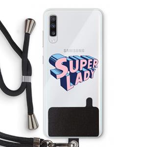 CaseCompany Superlady: Samsung Galaxy A70 Transparant Hoesje met koord