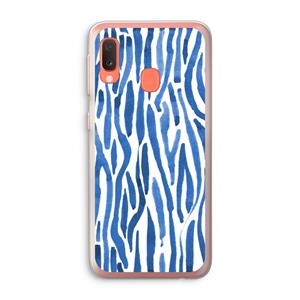 CaseCompany Blauwe nerven: Samsung Galaxy A20e Transparant Hoesje