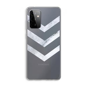 CaseCompany Marmeren pijlen: Samsung Galaxy A72 Transparant Hoesje
