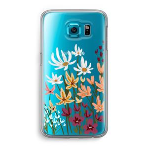 CaseCompany Painted wildflowers: Samsung Galaxy S6 Transparant Hoesje