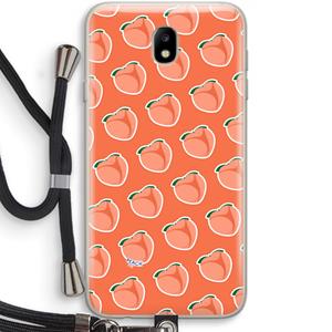 CaseCompany Just peachy: Samsung Galaxy J7 (2017) Transparant Hoesje met koord