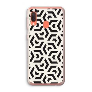 CaseCompany Crazy pattern: Samsung Galaxy A20e Transparant Hoesje