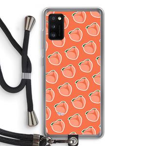 CaseCompany Just peachy: Samsung Galaxy A41 Transparant Hoesje met koord