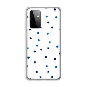 CaseCompany Blauwe stippen: Samsung Galaxy A72 Transparant Hoesje