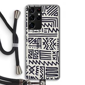 CaseCompany Marrakech print: Samsung Galaxy S21 Ultra Transparant Hoesje met koord