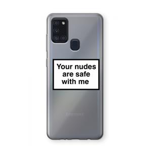CaseCompany Safe with me: Samsung Galaxy A21s Transparant Hoesje