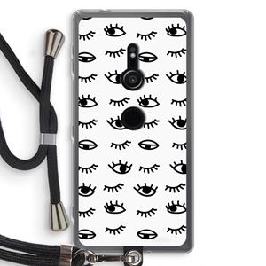CaseCompany Eye pattern #2: Sony Xperia XZ2 Transparant Hoesje met koord