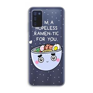 CaseCompany I'm A Hopeless Ramen-Tic For You: Samsung Galaxy A03s Transparant Hoesje