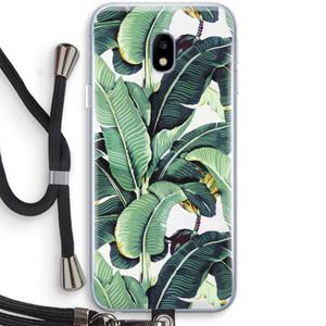 CaseCompany Bananenbladeren: Samsung Galaxy J3 (2017) Transparant Hoesje met koord