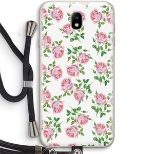 CaseCompany Kleine roosjes: Samsung Galaxy J7 (2017) Transparant Hoesje met koord