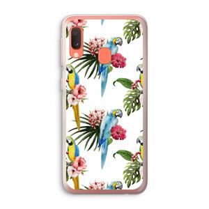 CaseCompany Kleurrijke papegaaien: Samsung Galaxy A20e Transparant Hoesje