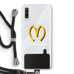 CaseCompany I'm lovin' you: Samsung Galaxy A70 Transparant Hoesje met koord