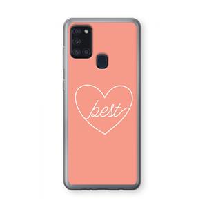 CaseCompany Best heart: Samsung Galaxy A21s Transparant Hoesje