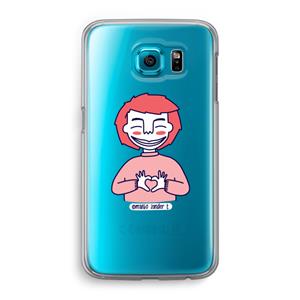 CaseCompany Hartje: Samsung Galaxy S6 Transparant Hoesje