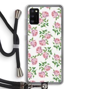 CaseCompany Kleine roosjes: Samsung Galaxy A41 Transparant Hoesje met koord