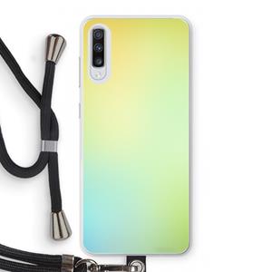 CaseCompany Minty mist pastel: Samsung Galaxy A70 Transparant Hoesje met koord
