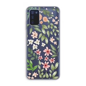 CaseCompany Botanical sweet flower heaven: Samsung Galaxy A03s Transparant Hoesje