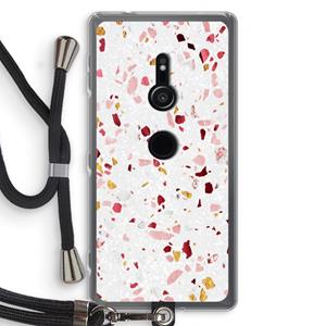 CaseCompany Terrazzo N°9: Sony Xperia XZ2 Transparant Hoesje met koord