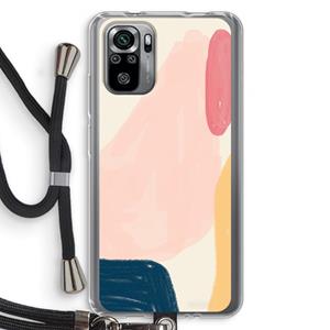 CaseCompany Saturday Flow: Xiaomi Redmi Note 10S Transparant Hoesje met koord