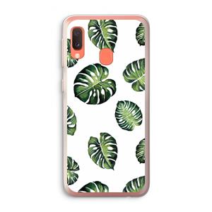 CaseCompany Tropische bladeren: Samsung Galaxy A20e Transparant Hoesje