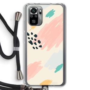 CaseCompany Sunday Chillings: Xiaomi Redmi Note 10S Transparant Hoesje met koord