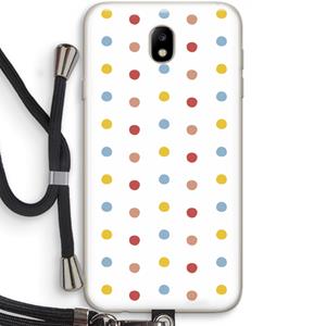 CaseCompany Bollen: Samsung Galaxy J7 (2017) Transparant Hoesje met koord