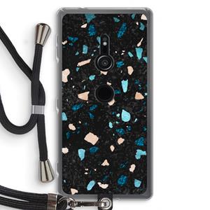 CaseCompany Terrazzo N°11: Sony Xperia XZ2 Transparant Hoesje met koord