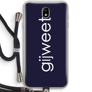 CaseCompany Gijweet: Samsung Galaxy J7 (2017) Transparant Hoesje met koord
