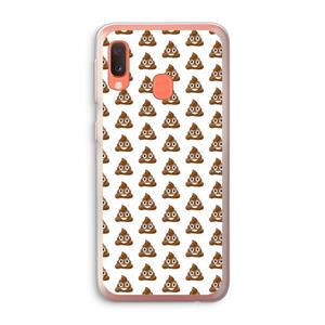 CaseCompany Poop emoji: Samsung Galaxy A20e Transparant Hoesje