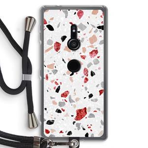 CaseCompany Terrazzo N°12: Sony Xperia XZ2 Transparant Hoesje met koord