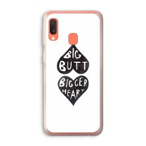 CaseCompany Big butt bigger heart: Samsung Galaxy A20e Transparant Hoesje