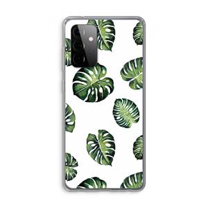 CaseCompany Tropische bladeren: Samsung Galaxy A72 Transparant Hoesje